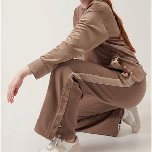 Athleta Retroplush Velvet Straight Leg. Rustic Beige